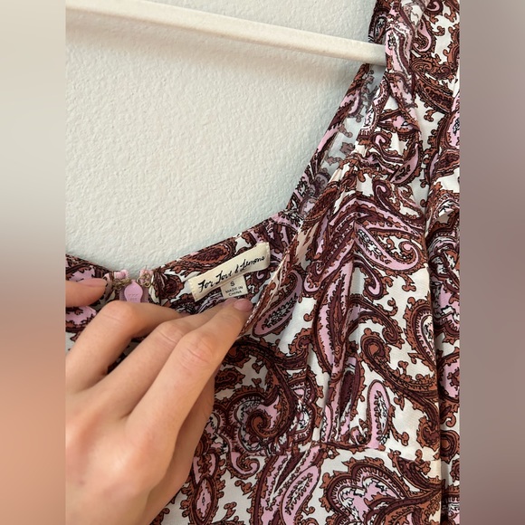 For Love and Lemons Georgi Lilac Paisley Dress XS NWT - Picture 9 of 9